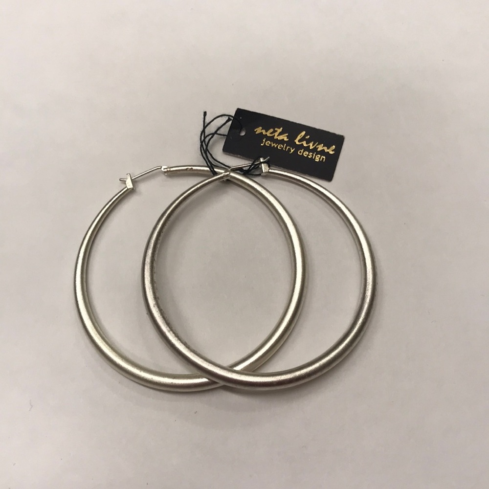 NWT Silver Hoops